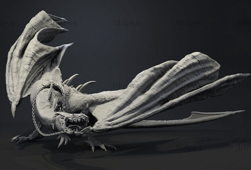 realistic dragon hq 3D Print Model in Monsters & Creatures 3DExport