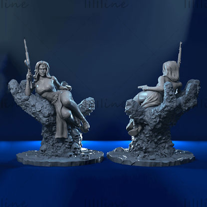 Mystique X-men Figurine 3D-model voor 3D-printen