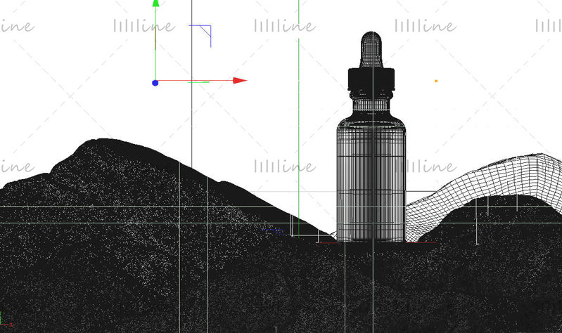 Косметика 3d минималистичная сцена косметика c4d модель капельница бутылка модель крем для лица модель