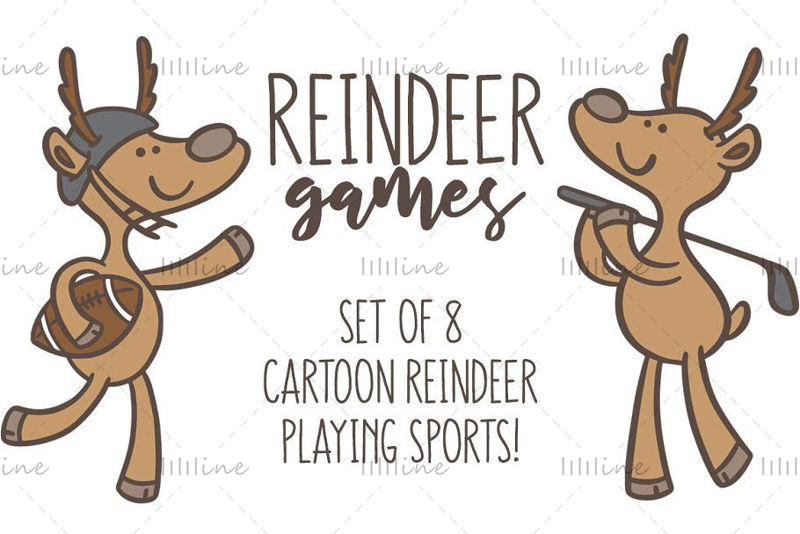 Desenhos animados de jogos de renas