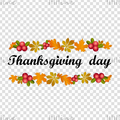 Thanksgiving day-logo stijlvolle handletters