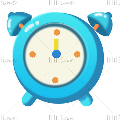 Icono de reloj de alarma de juego de dibujos animados