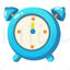 Cartoon game alarm clock icon