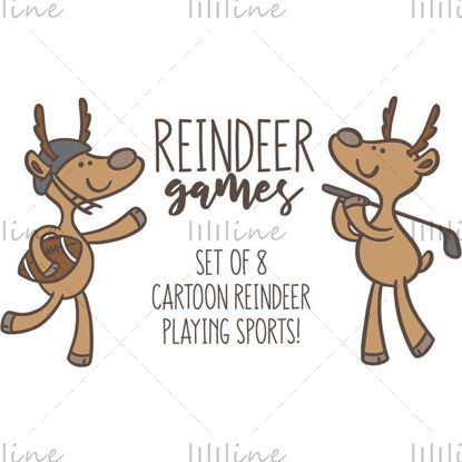 Dibujos animados de juegos de renos