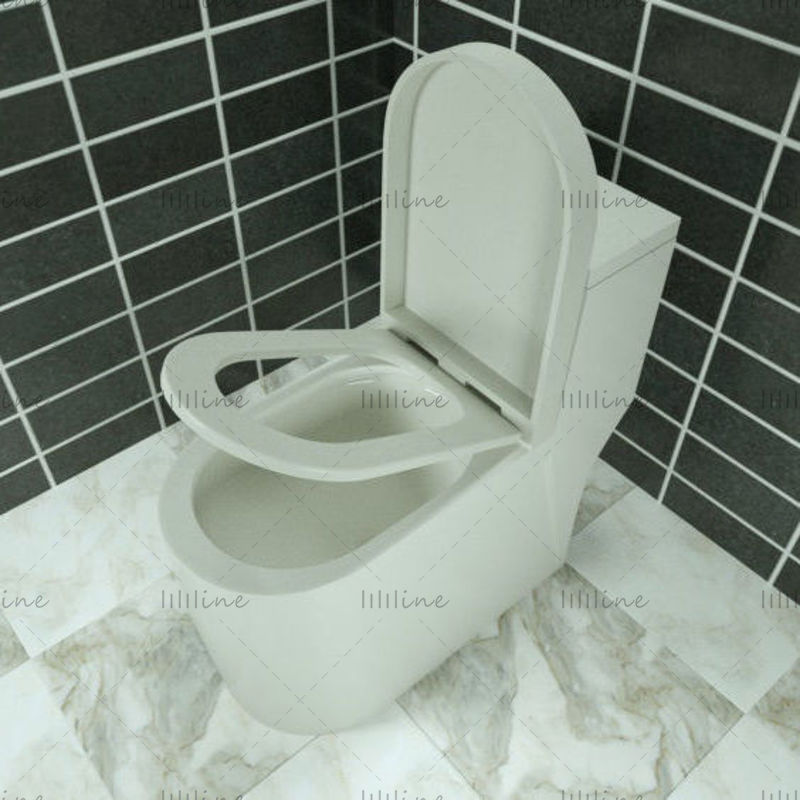 مدل سه بعدی توالت فرنگی