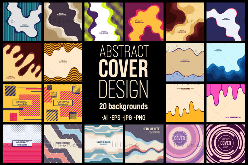 20 abstract cover design templates
