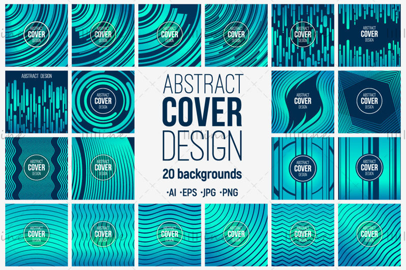 20 de șabloane de design de copertă creativă abstractă
