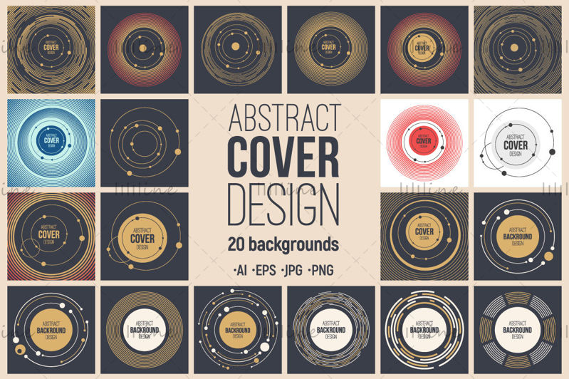20 абстрактни шаблона за дизайн на корица