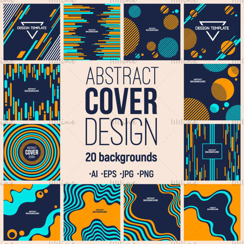 20 abstract cover design templates
