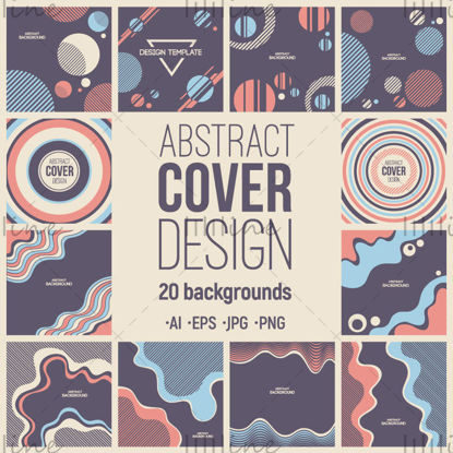 20 de șabloane de proiectare a coperților abstracte