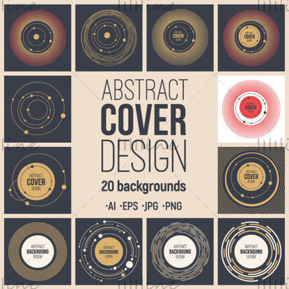 20 de șabloane de proiectare a coperților abstracte