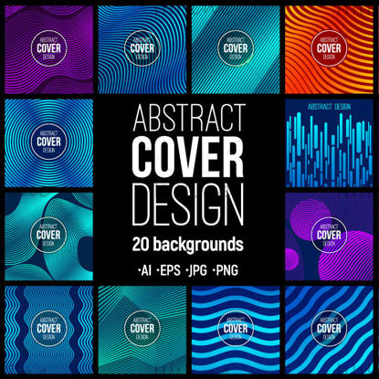 20 plantillas de diseño de portada creativa abstracta