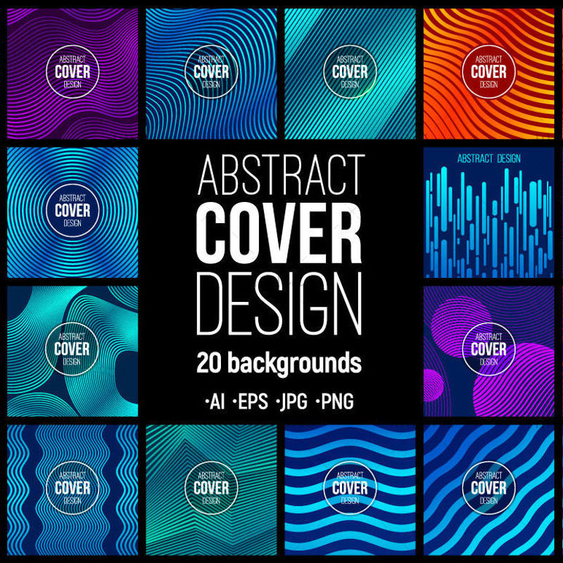 20 de șabloane de design de copertă creativă abstractă