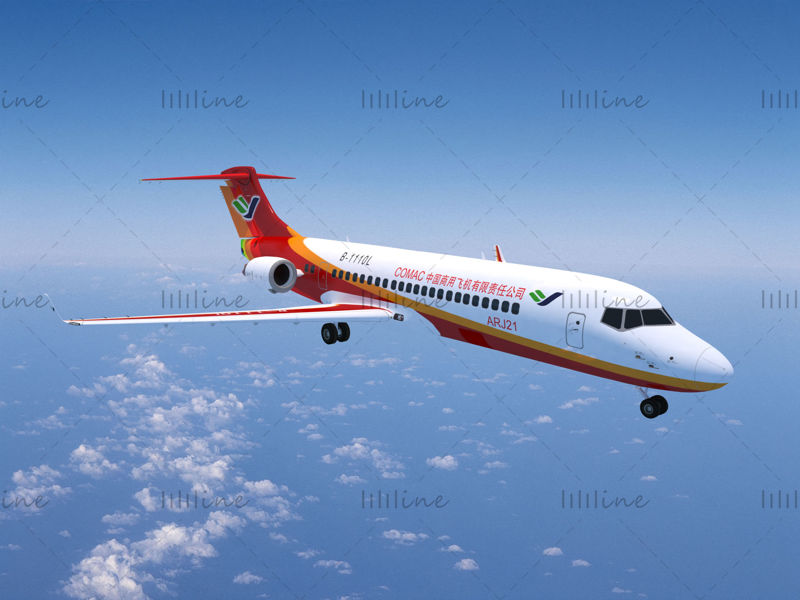 ARJ airliner 3D model