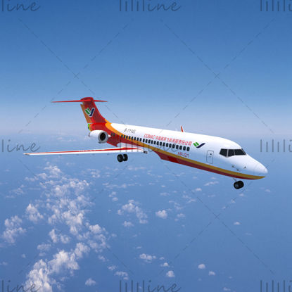 ARJ airliner 3D model