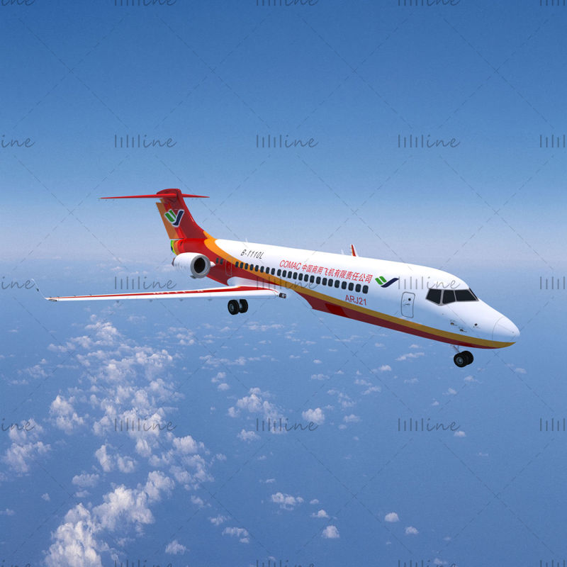 ARJ airliner 3D model