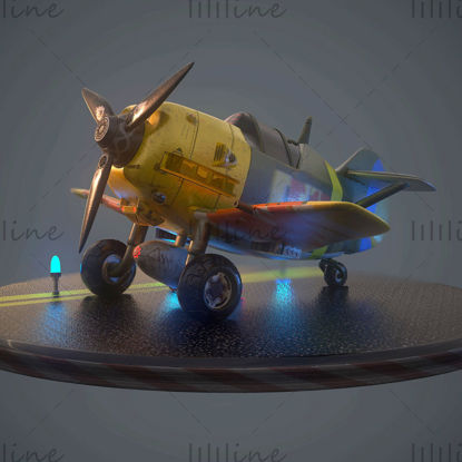 Toy airplane 3D model