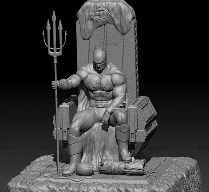 Modelo 3D de la estatua de Batman - Modelo de impresión 3D listo para imprimir
