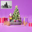 Various formats c4d cartoon christmas tree santa claus 3d model