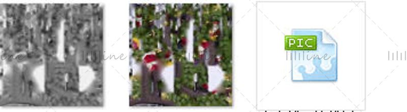 Verschillende formaten c4d cartoon kerstboom kerstman 3d-model