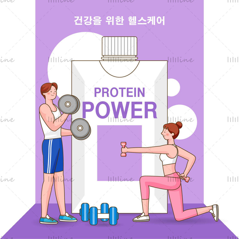 Fitness cvičení ilustrace