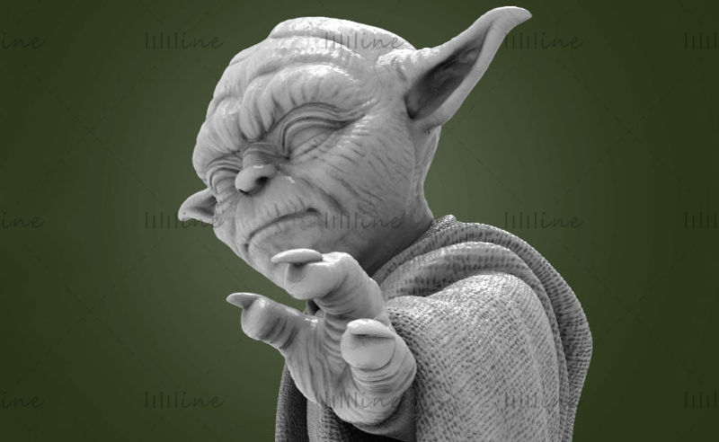 Master Yoda statue 3d model for 3d priting