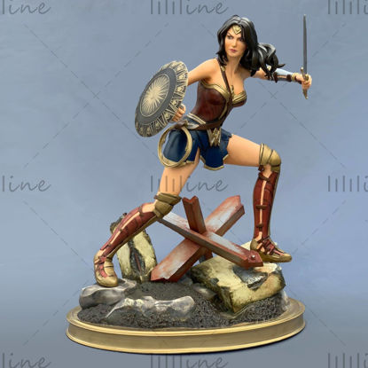 نموذج Warrior Wonder Woman ثلاثي الأبعاد للطباعة ثلاثية الأبعاد