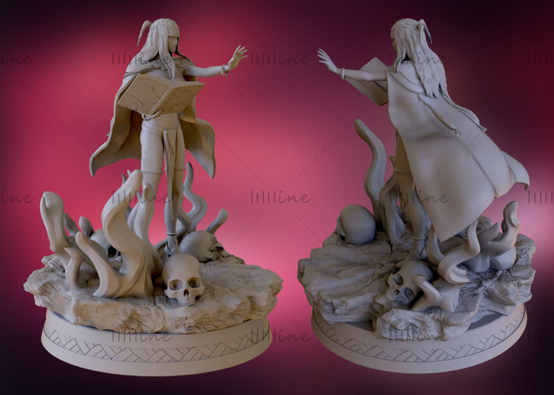 Dark Mage miniatures 3D model for 3D Print STL File