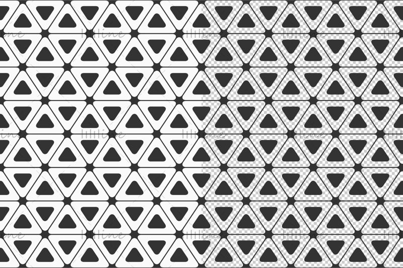 10 bezešvých geometrických trojúhelníků vektorové vzory