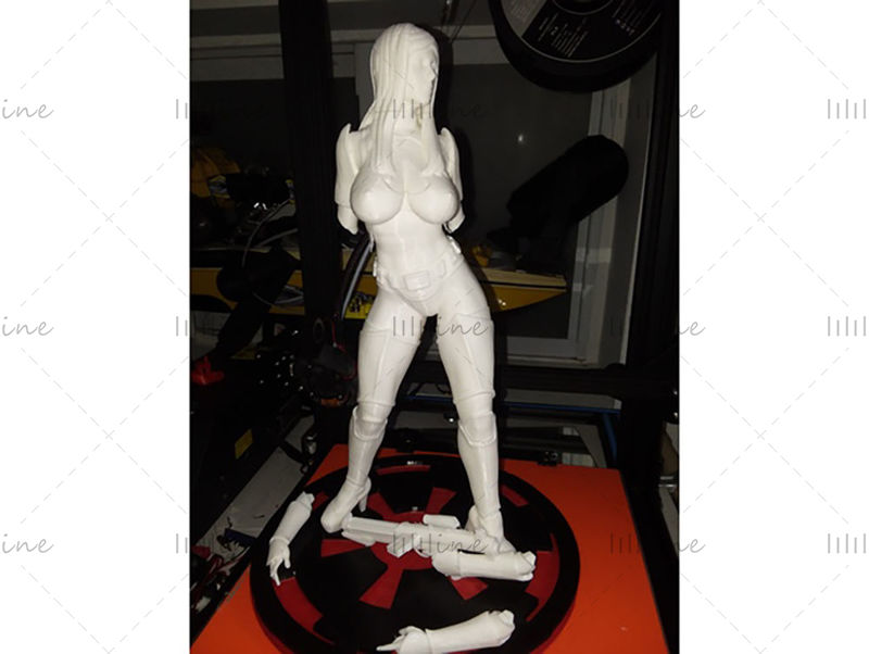 Modelo 3d de mujer guerrera para impresión 3D