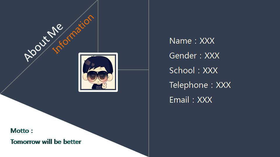 Blue Personal CV Powerpoint