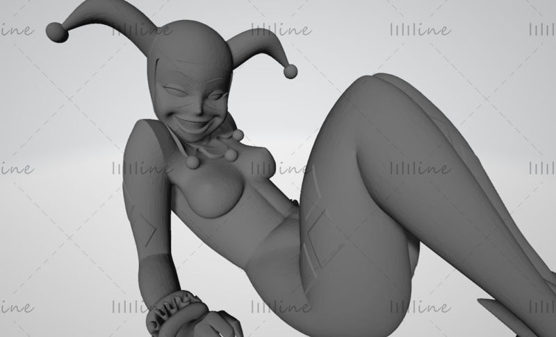 Harley Quinn Geanimeerd 3D-model voor 3D-afdrukken