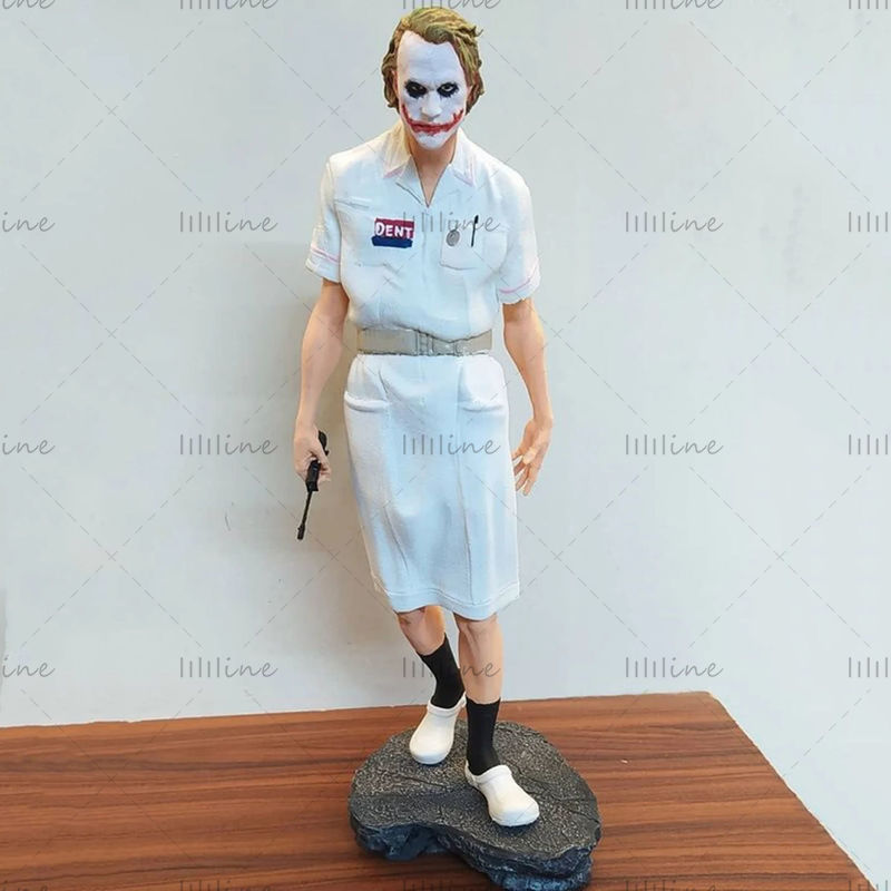 Joker Ledger Nurse Statue 3d model for 3d printing