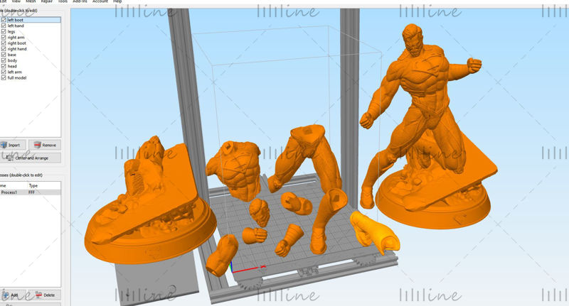 Superman Heykeli 3D model 3D baskı için yazdırılabilir STL formatı