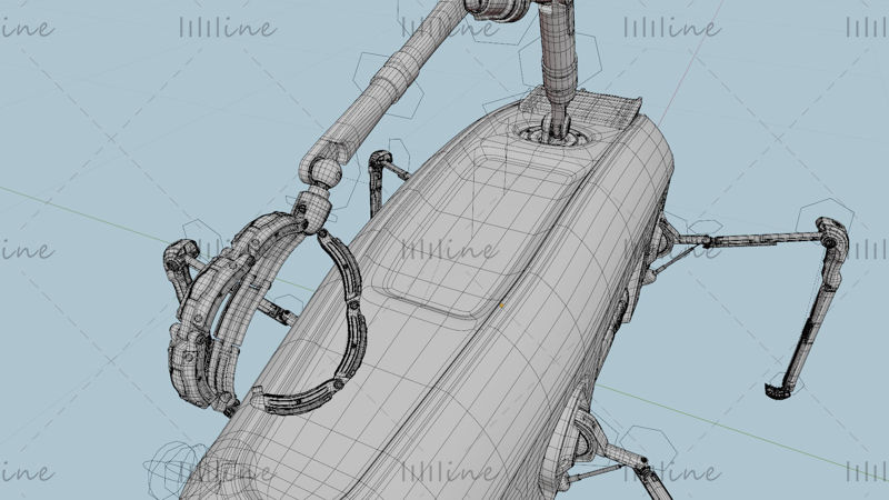 Négylábú Single Arm Assistant 3D modell