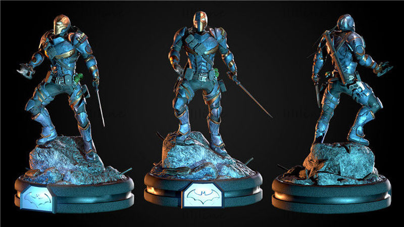 DeathStroke-standbeeld 3D-model Afdrukbaar