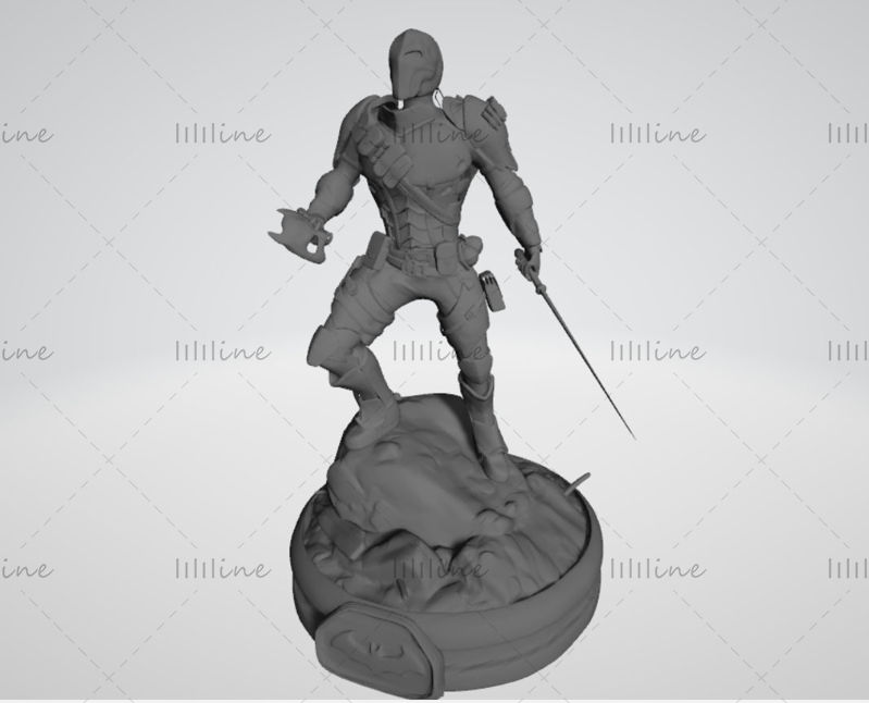 Estatua de DeathStroke modelo 3D imprimible