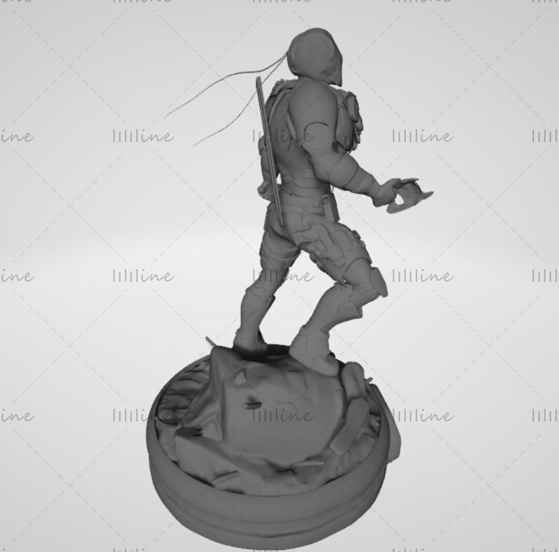 تمثال DeathStroke نموذج ثلاثي الأبعاد للطباعة