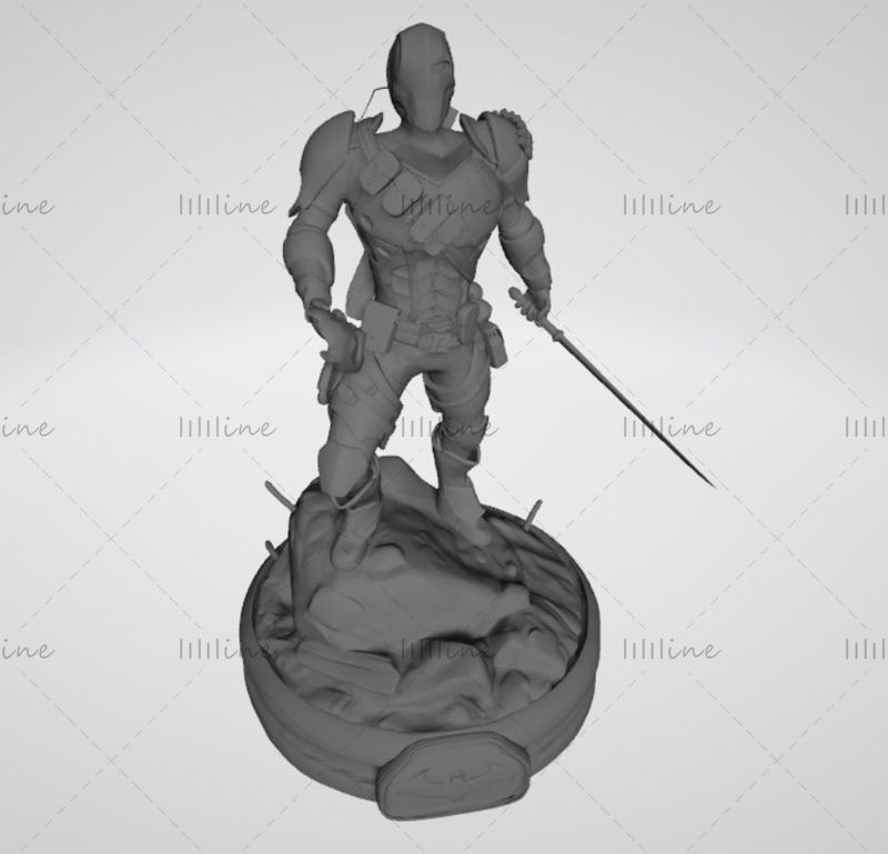 Estatua de DeathStroke modelo 3D imprimible