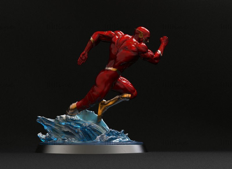 Flash Statue modèle 3D Prêt à imprimer