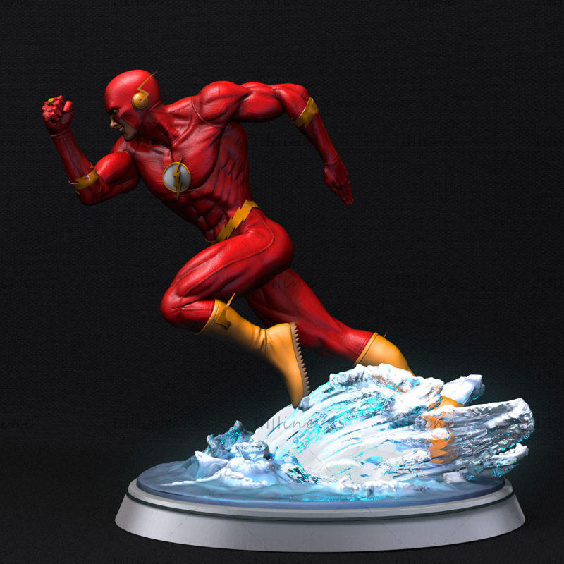 Flash Statue 3D-model Klaar om af te drukken