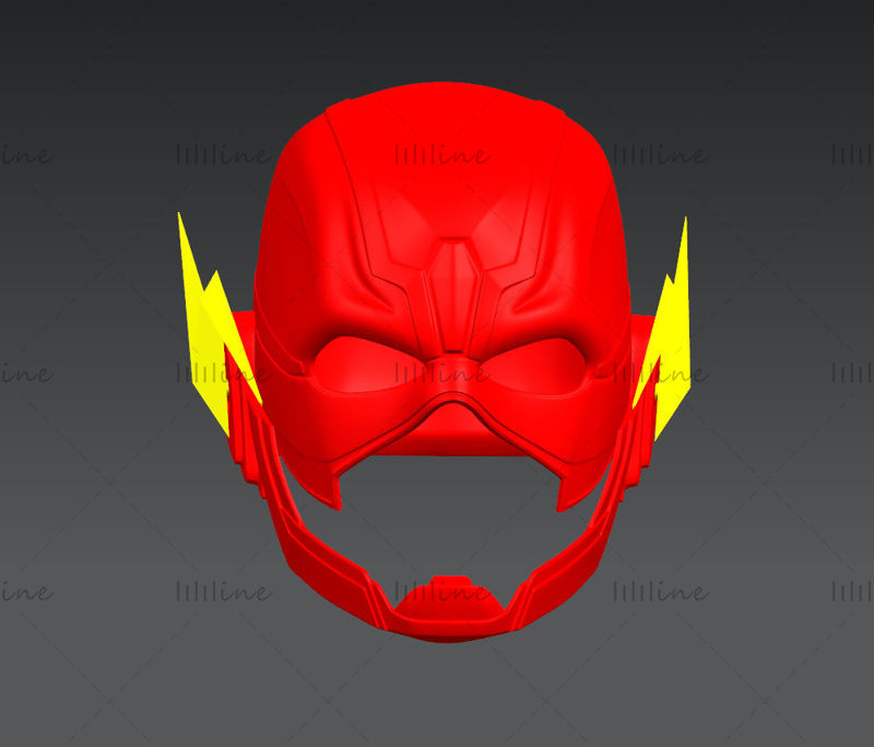 El modelo 3D de casco de cosplay Flash listo para imprimir