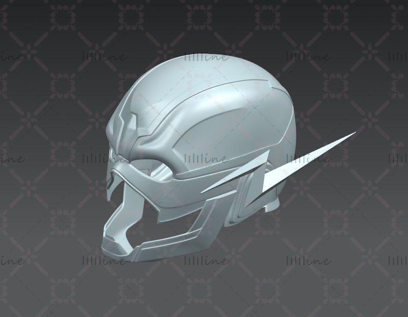 Het Flash Cosplay-helm 3D-model Klaar om af te drukken