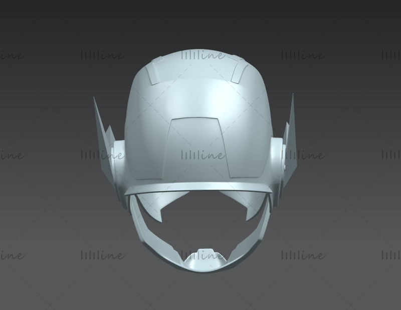 3D-модель шлема для косплея Flash готова к печати