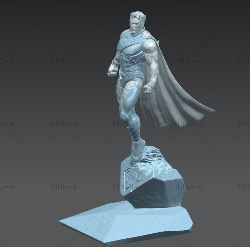 Superman miniaturen 3D model klaar printen