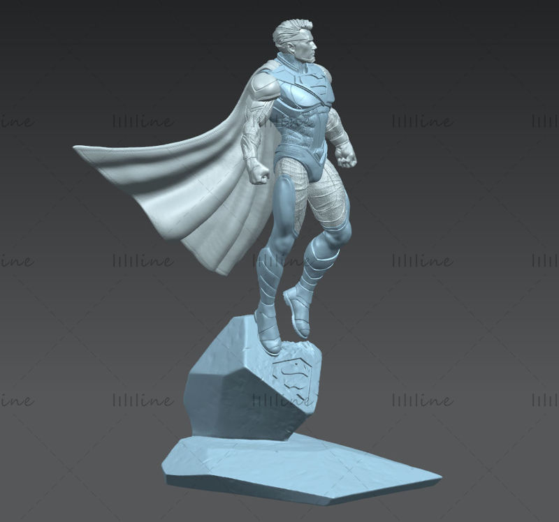 Superman miniaturen 3D model klaar printen