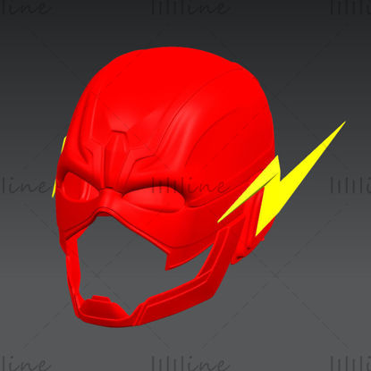 Le modèle 3D du casque Flash Cosplay prêt à imprimer