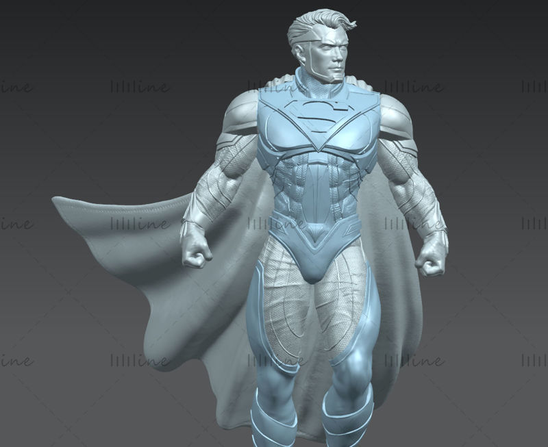超人微缩模型 3D 模型可3D打印