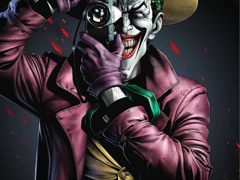 Heykel Joker fotoğraf çek 3D model hazır baskı