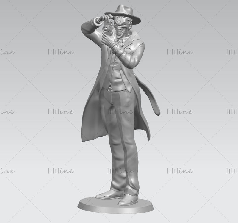 Heykel Joker fotoğraf çek 3D model hazır baskı
